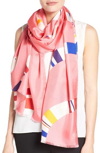 Women's Kate Spade New York Snake Print Silk Scarf