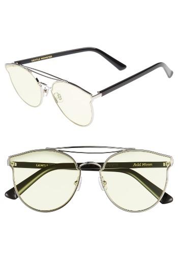 Women's Gentle Monster Add Moon 59mm Triple Bridge Stainless Steel Sunglasses - Yellow
