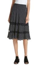 Women's Lewit Lace Trim Dot Silk Skirt