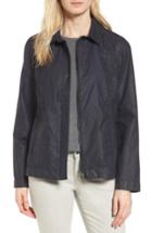 Women's Eileen Fisher Waxed Cotton Swing Jacket - Blue