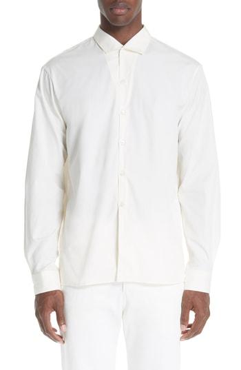 Men's Lemaire Spread Collar Shirt Eu - White