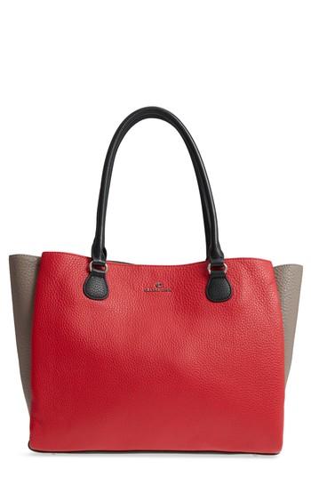 Celine Dion Adagio Leather Tote - Red