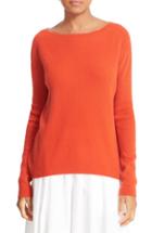 Women's Vince Rib Knit Raglan Sleeve Cashmere Sweater - Orange
