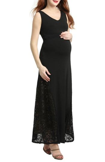 Women's Kimi And Kai Elizabeth Lace Maternity Maxi Dress - Black