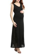 Women's Kimi And Kai Elizabeth Lace Maternity Maxi Dress - Black