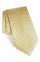 Men's Nordstrom Men's Shop Beacon Geometric Silk Tie, Size - Yellow