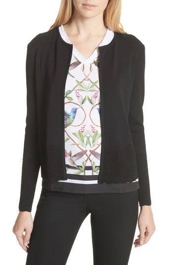 Women's Ted Baker London Kellie Zigzag Cardigan - Black