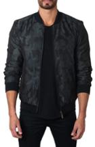 Men's Jared Lang New York Reversible Bomber Jacket, Size - Black