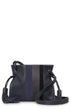 Allsaints Casey Calfskin Leather & Suede Tassel Crossbody Bag - Blue