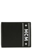 Men's Mcm Coburg Logo Stripe Leather Wallet - Black