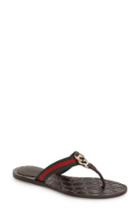 Women's Gucci 'gg' Logo Sandal Us / 35eu - Brown