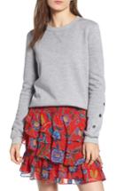 Women's Rebecca Minkoff Sarah Stud Stripe Sweatshirt, Size - Grey