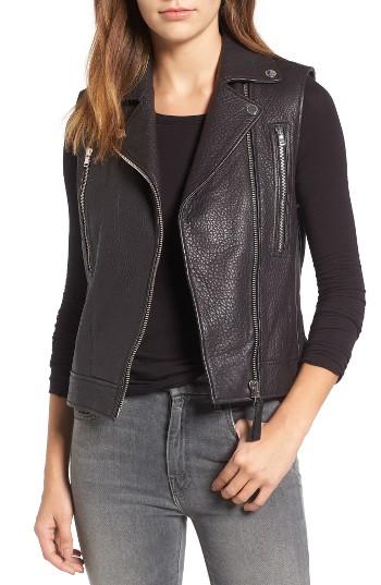 Women's Derek Lam 10 Crosby Leather Moto Vest
