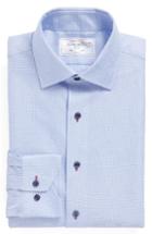 Men's Lorenzo Uomo Trim Fit Geometric Dress Shirt 32 - Blue