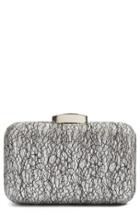 Glint Abstract Lace Clutch - Metallic