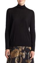 Women's Lafayette 148 New York Merino Wool Modern Turtleneck Sweater, Size - Black