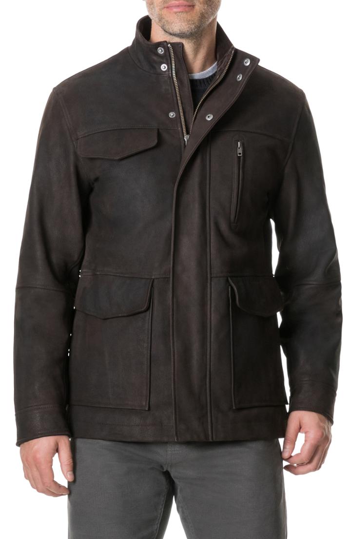 Men's Rodd & Gunn Fairholme Leather Jacket - Brown