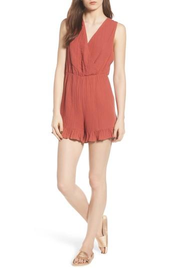 Women's Bp. Easy Cotton Romper - Metallic