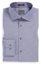 Men's Calibrate Trim Fit Non-iron Stretch Cotton Dress Shirt .5 - 34/35 - Blue