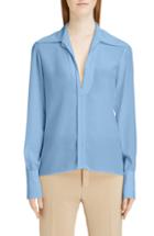 Women's Chloe Silk Crepe De Chine Blouse Us / 36 Fr - Blue