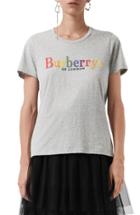 Women's Burberry Clumber Flocked Logo Tee