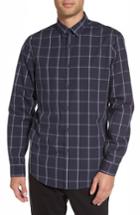 Men's Calibrate Check Sport Shirt, Size - Blue