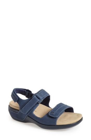 Women's Aravon 'katy' Leather Sandal B - Blue