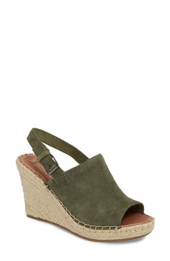 Women's Toms Monica Slingback Wedge .5 B - Green