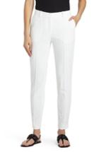 Women's Lafayette 148 New York Seamed Back Slit Pants - White