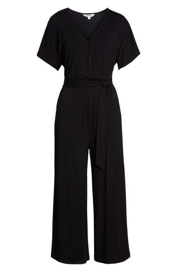 Women's Bb Dakota Wrap Front Crop Leg Jumpsuit