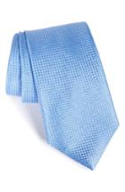 Men's Nordstrom Men's Shop 'nate' Solid Silk Tie, Size X-long - Blue