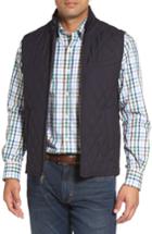 Men's Peter Millar Caledonia Quilted Wool Vest, Size - Blue/green