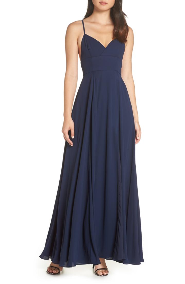 Women's Fame And Partners Strappy Evening Dress - Blue