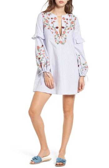 Women's Socialite Embroidered Poplin Dress - White