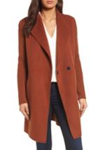 Petite Women's Kenneth Cole New York Double Face Coat P - Brown