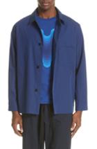 Men's Dries Van Noten Casal Oversize Shirt Eu - Blue