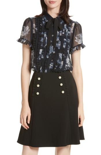 Women's Kate Spade New York Night Rose Short Sleeve Top