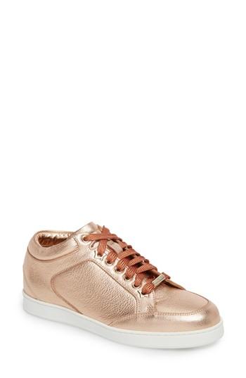 Women's Jimmy Choo Miami Metallic Sneaker Us / 34eu - Pink