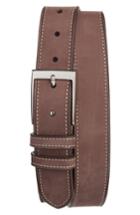Men's Peter Millar Nubuck Leather Belt - Cocoa