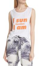 Women's Paradised I Sun Graphic Muscle Tank - White