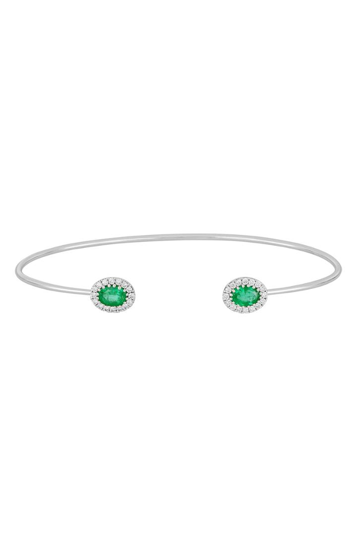 Women's Bony Levy Diamond & Emerald Bangle (trunk Show Exclusive)