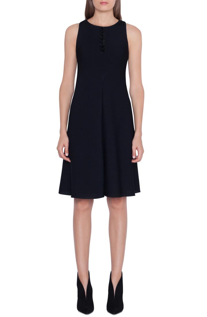 Women's Akris Magic Forms Embellished Crepe Dress