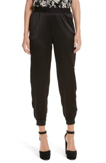 Women's Alice + Olivia Pete Embellished Side Jogger Pants - Black