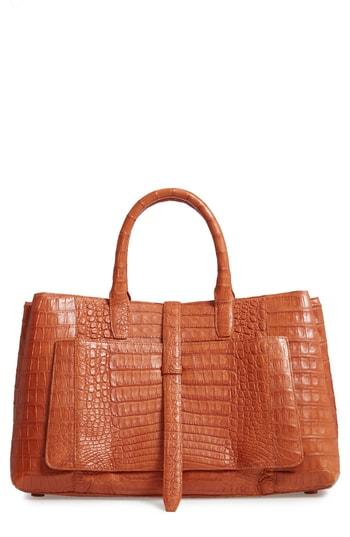Nancy Gonzalez Genuine Crocodile Tote - Brown