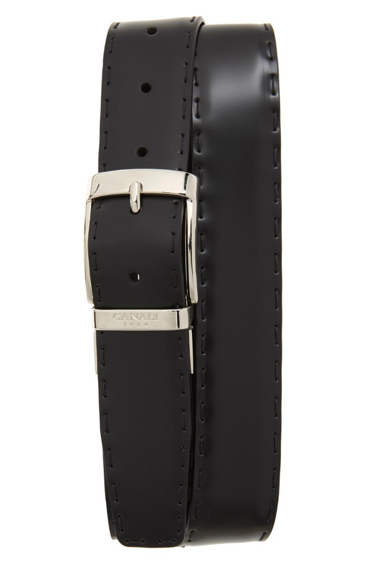Men's Canali Reversible Hand Sewn Leather Belt