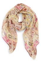 Women's Etro Bombay Square Silk Scarf, Size - Red