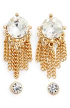 Women's Treasure & Bond Set Of Crystal Drop & Stud Earrings