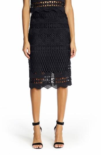 Women's Kendall + Kylie Crochet Midi Skirt