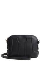 Sole Society Structured Faux Leather Dome Crossbody - Black