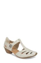 Women's Rieker Antistress Mirjam 50 T-strap Pump .5-6us / 36eu - White